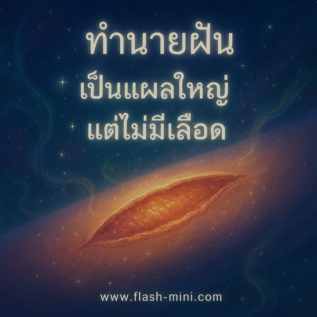 ทำนายฝัน เป็นแผลใหญ่แต่ไม่มีเลือด